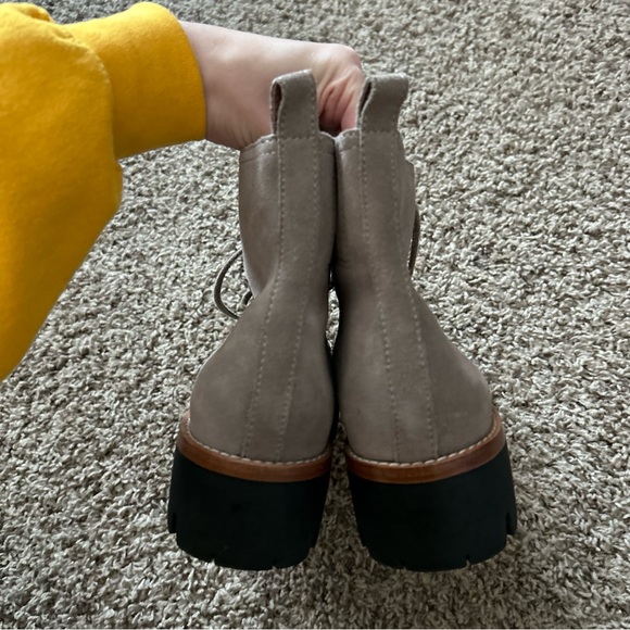 Jeffrey Campbell Culvert Suede Sherpa Combat Boots Taupe Size 8.5 - Picture 5 of 12